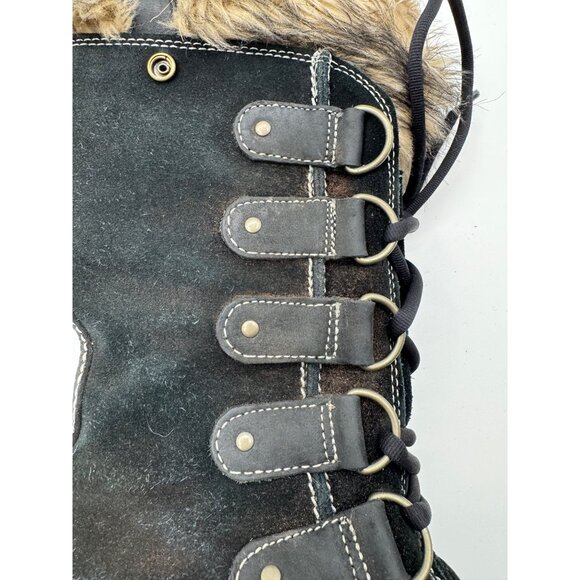 Sorel Joan Of Arctic Waterproof Winter Snow Boots Womens 7.5 Faux Fur Lined Blac - Picture 8 of 16